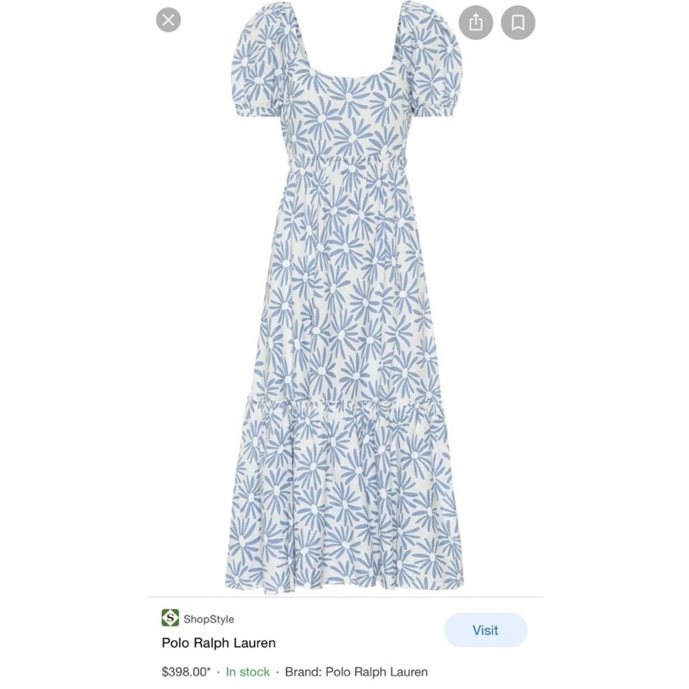 New Ralph Lauren Linen Long Floral Dress - Picture 5 of 16